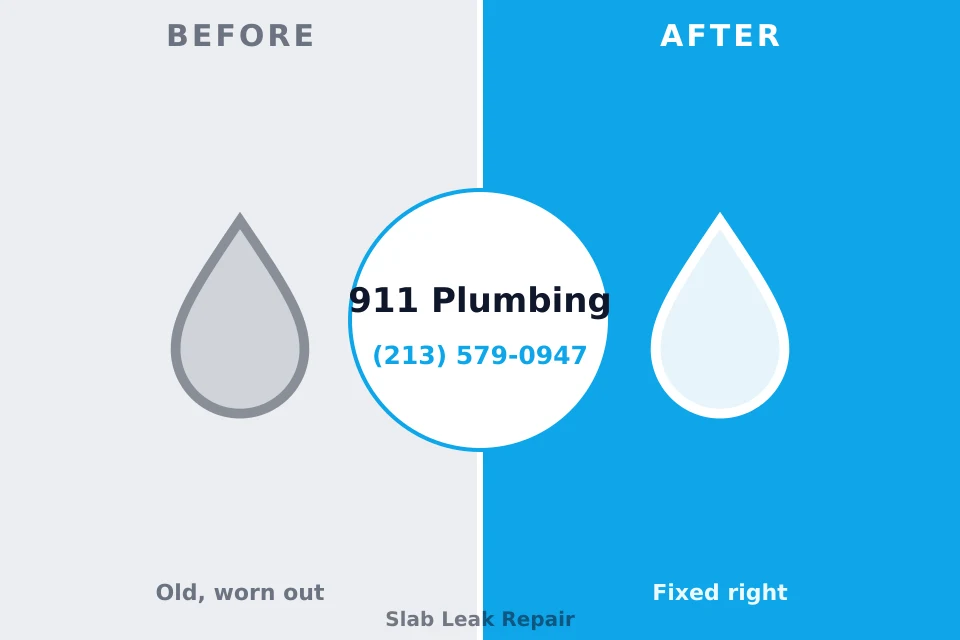 Before and after: plumbing repair Erda, UT